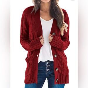 PRETTYGARDEN Open Front Cardigan Sweaters Fall Fashion Button Down Cable Knit